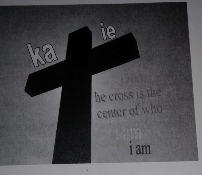 Cross with quote - The cross is the center of who I am